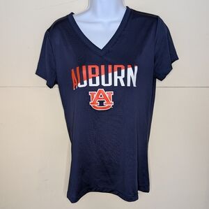 Under Armour Auburn University Blue Fitted Short Sleeve T-Shirt